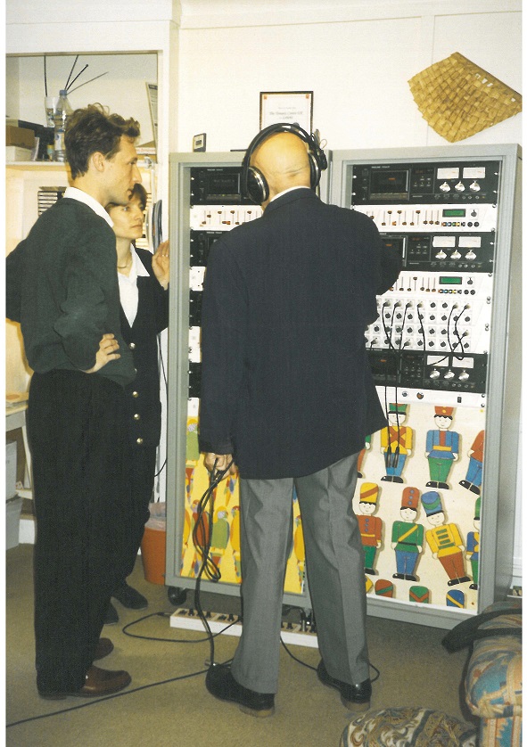 Prof. A. Tomatis, Patrick Dumas de la Roque, Małgorzata Szurlej – Lewes, Anglia 1996 r.